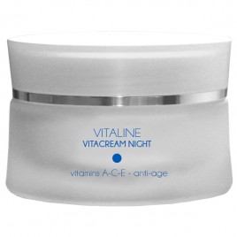 VITACREAM NIGHT Emulsione vitaminica arricchita con melatonina, vero dinamizzatore della rigenerazione cutanea, stimola, rigenera e rallenta l’invecchiamento cutaneo. RISULTATO: Pelle giovane, morbida e nutrita.